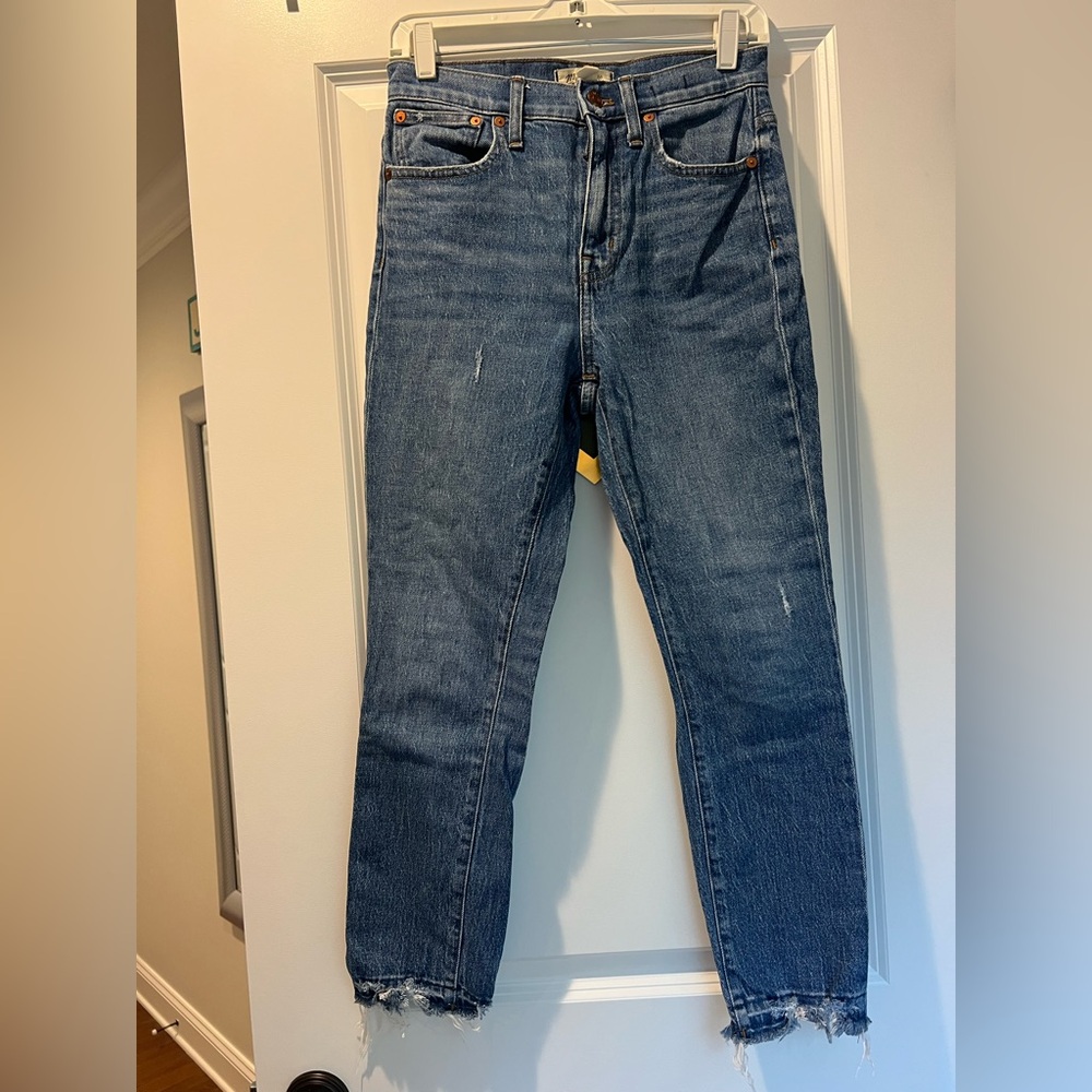 Madewell High Rise Slim Crop Blue Denim Jeans